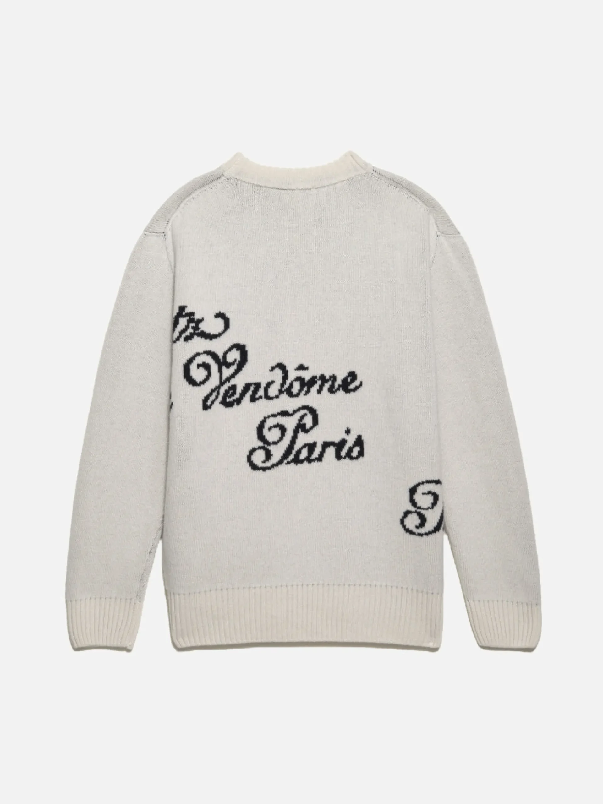 Ritz Men's Crew Sweater in Off White Multi