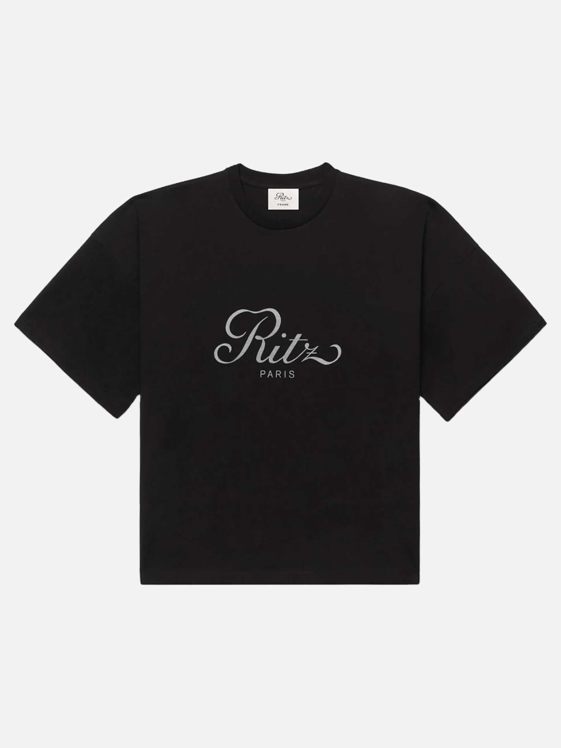 Ritz Men's Cropped Relaxed T Shirt in Black