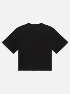 Ritz Men's Cropped Relaxed T Shirt in Black