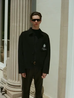 Ritz Men's Wool Shirt in Black