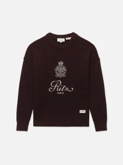Ritz Unisex Cashmere Sweater in Bordeaux