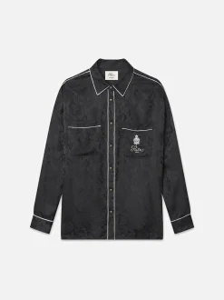 Ritz Women's Pajama Shirt in Black Multi