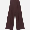 Ritz Women's Pleated Trouser in Bordeaux Multi