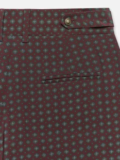 Ritz Women's Pleated Trouser in Bordeaux Multi