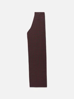 Ritz Women's Pleated Trouser in Bordeaux Multi
