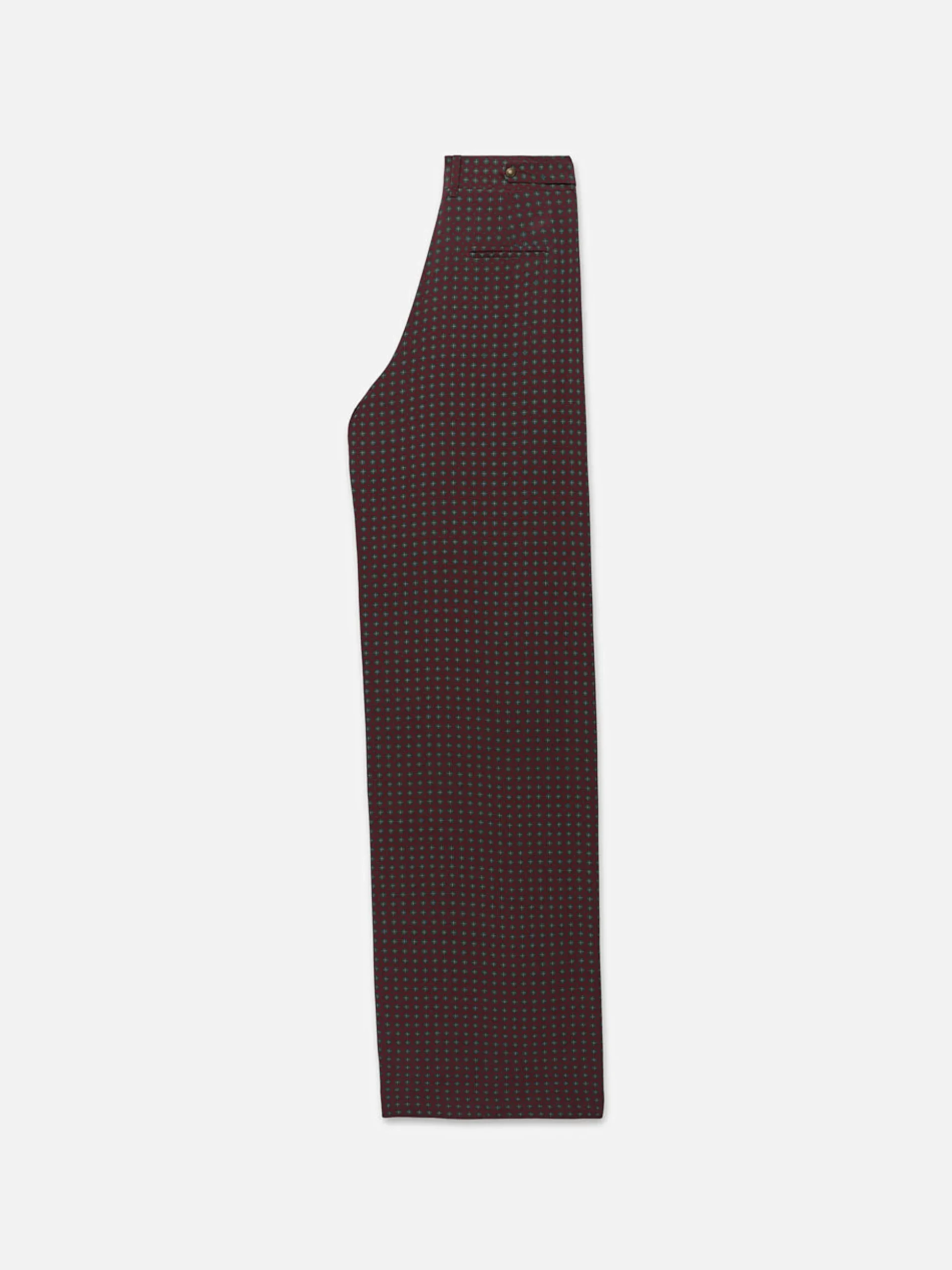 Ritz Women's Pleated Trouser in Bordeaux Multi