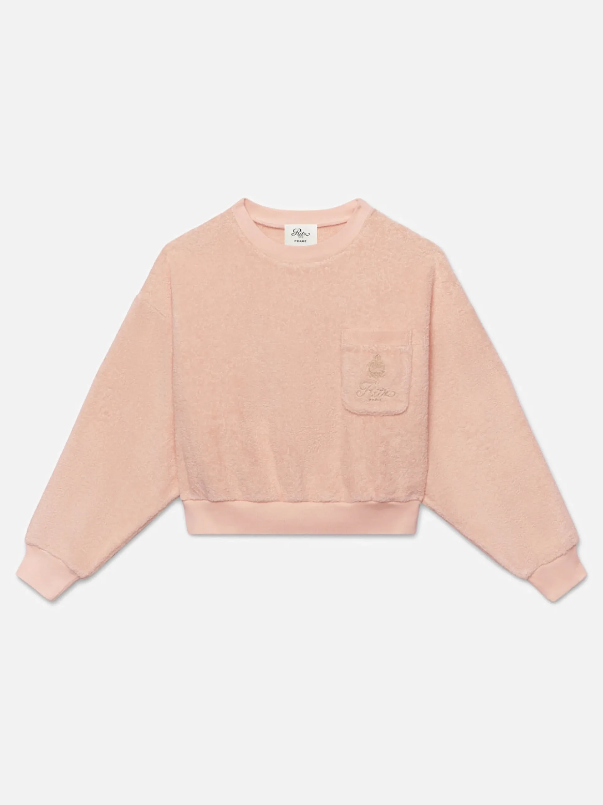 Ritz Women's Terry Cropped Sweatshirt in Ritz Pink