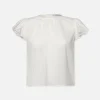 Ruffle Sleeve Blouse in White