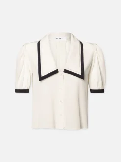Sailor Blouse in Cream Multi