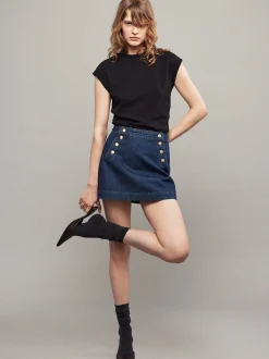 Sailor Snap Skirt in Celestine