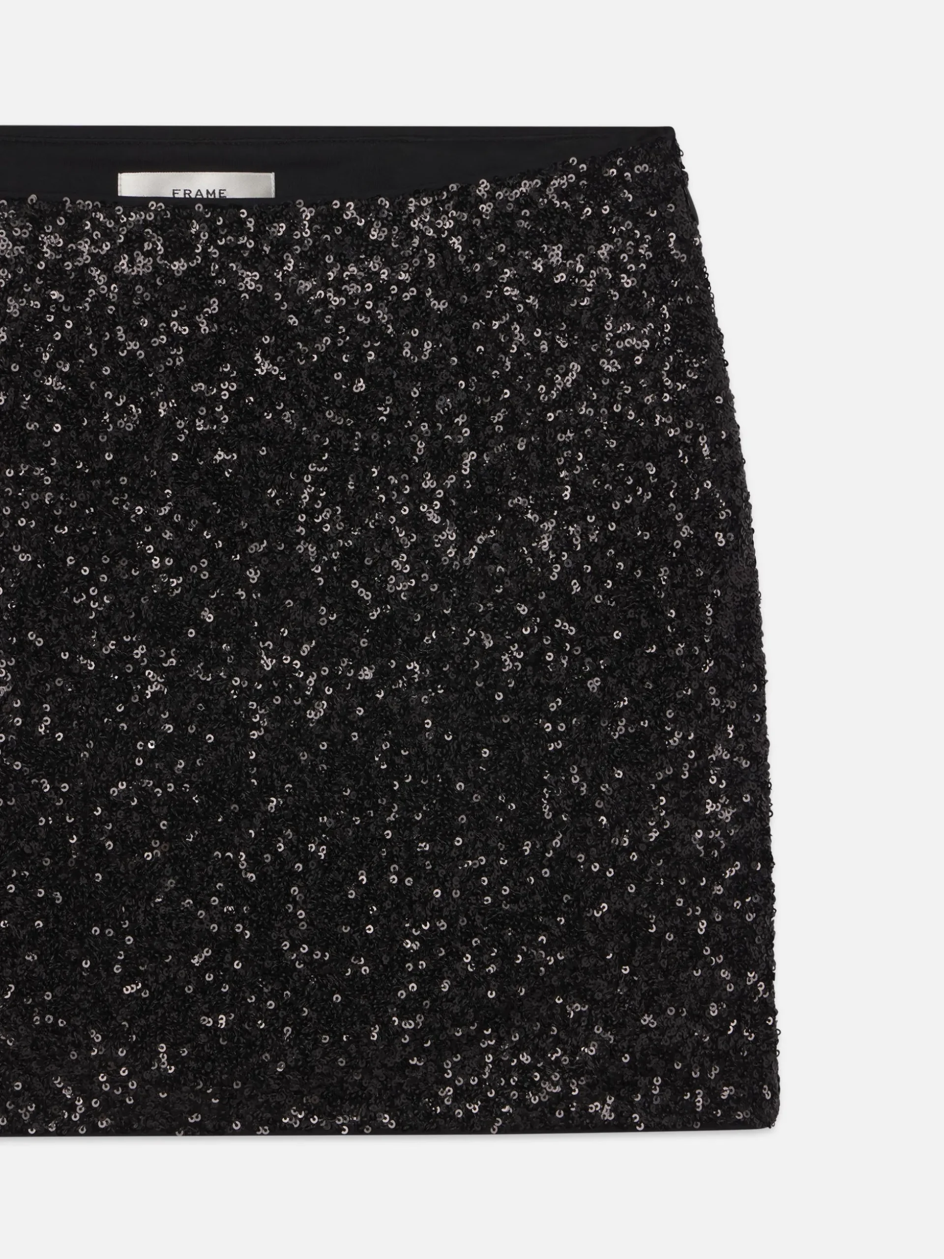 Sequin Mini Skirt in Black