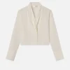 Shawl Collar Blouse in Cream