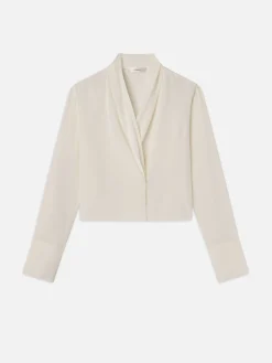 Shawl Collar Blouse in Cream