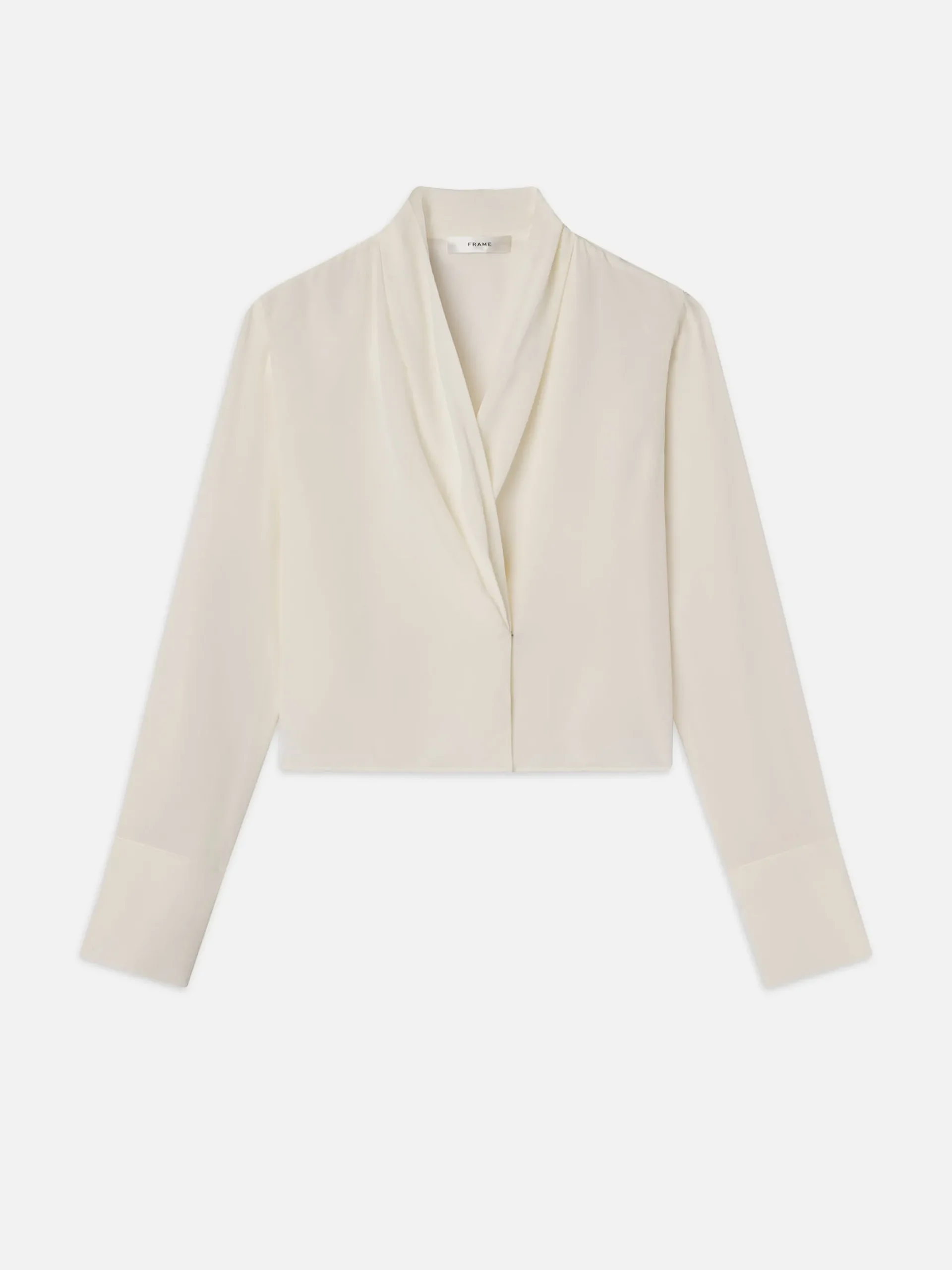 Shawl Collar Blouse in Cream