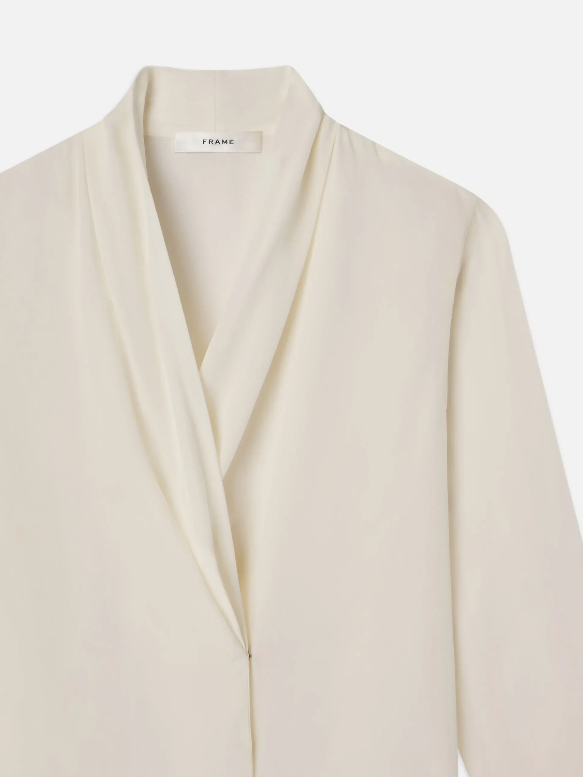 Shawl Collar Blouse in Cream