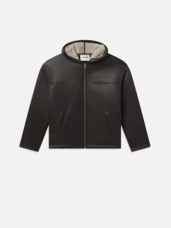 Sherpa Hoodie in Dark Brown