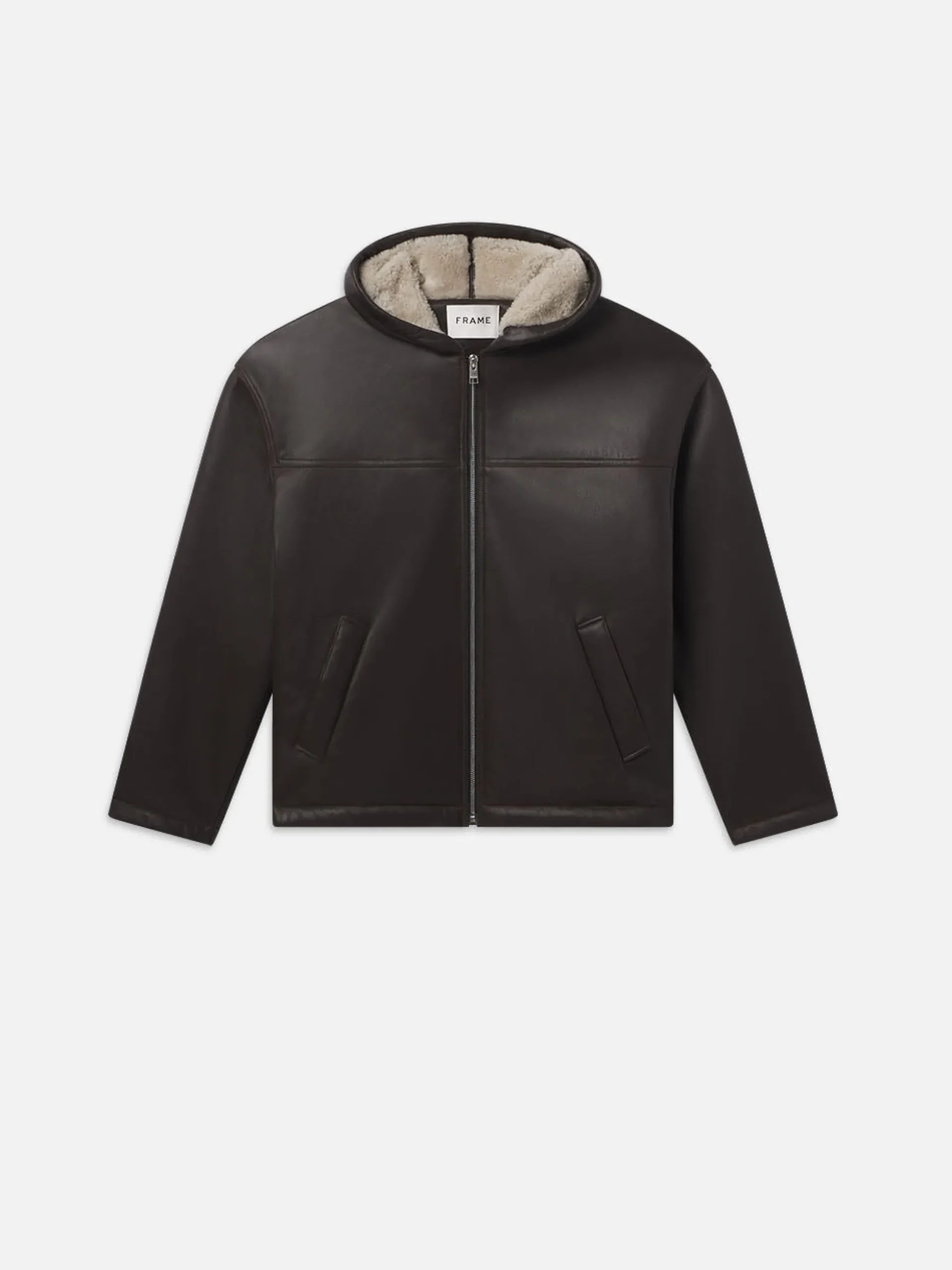 Sherpa Hoodie in Dark Brown