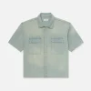 Short Sleeve Relaxed Denim Shirt in Oahu