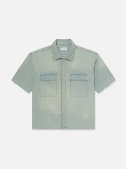 Short Sleeve Relaxed Denim Shirt in Oahu