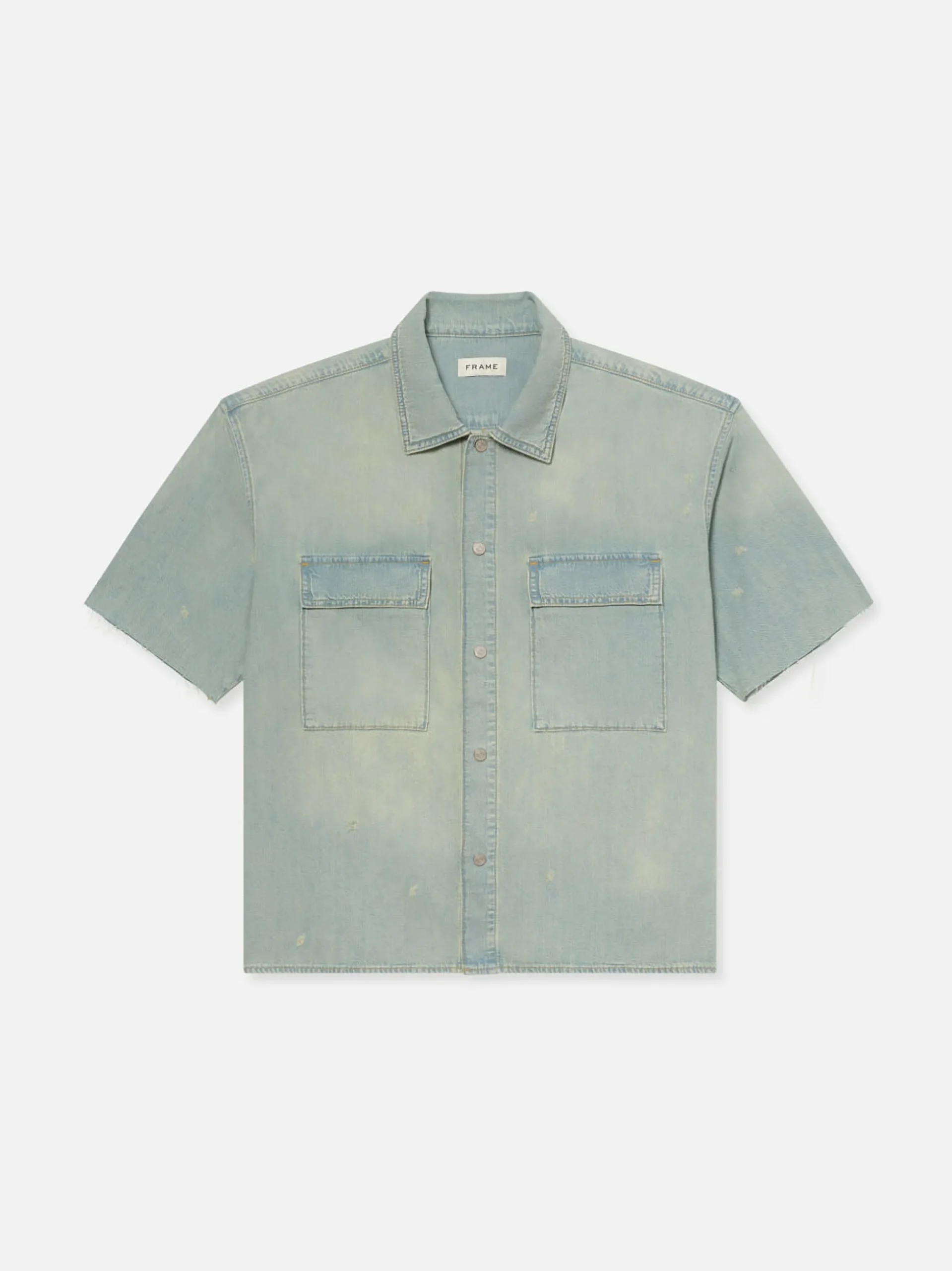 Short Sleeve Relaxed Denim Shirt in Oahu