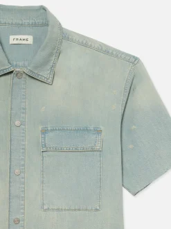 Short Sleeve Relaxed Denim Shirt in Oahu