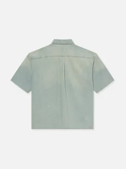 Short Sleeve Relaxed Denim Shirt in Oahu