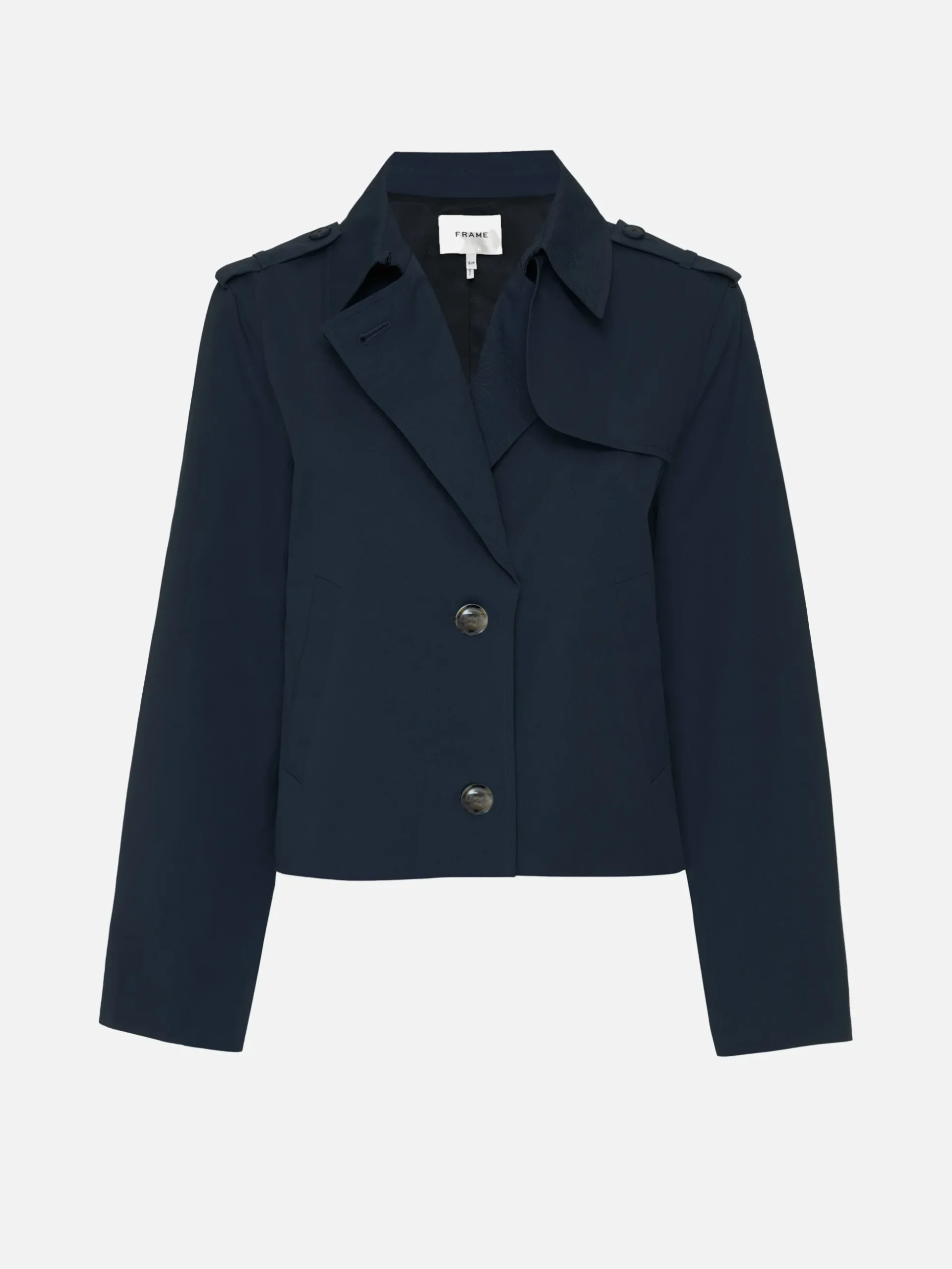 Short Trench Jacket in Navy