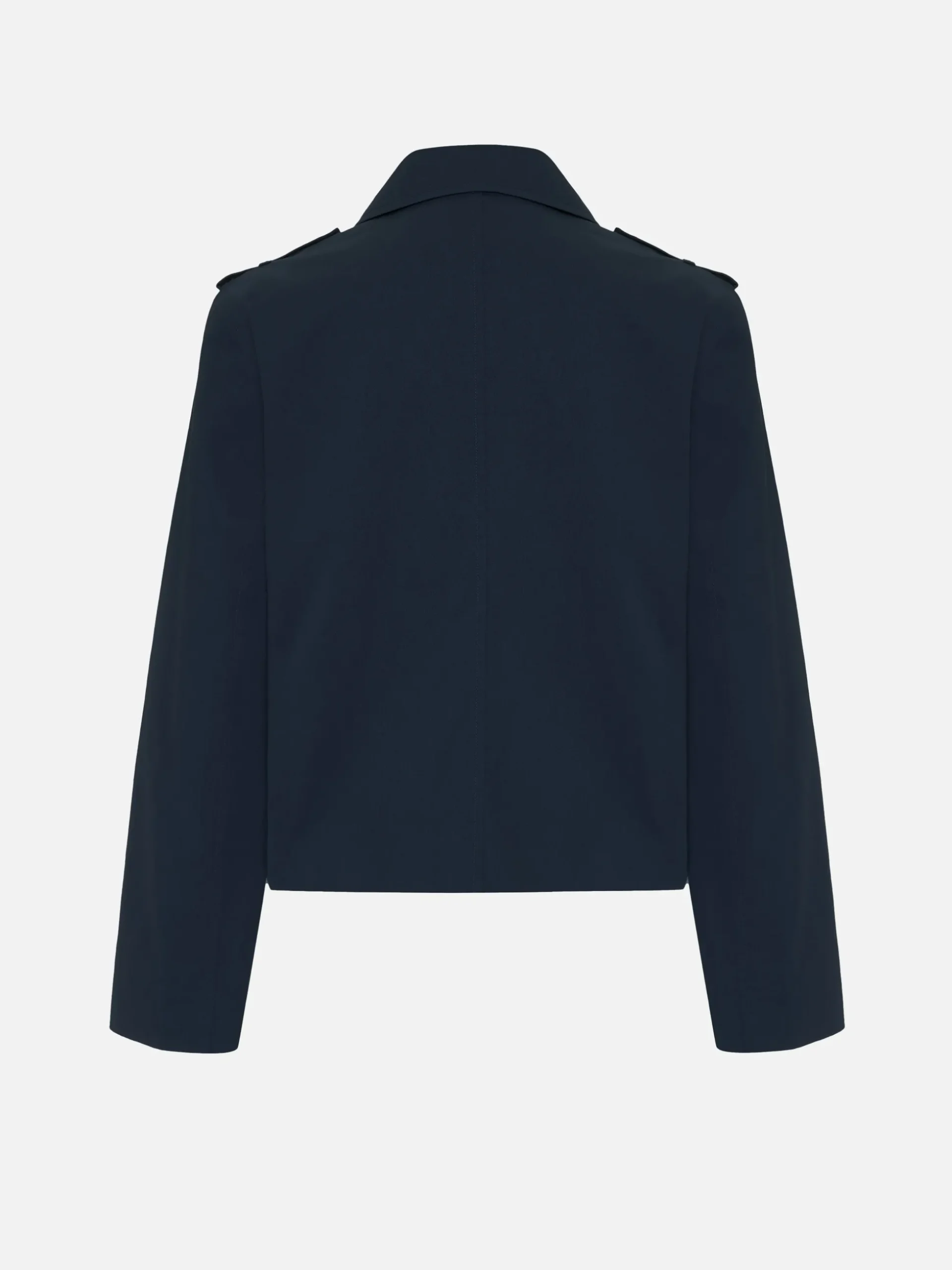 Short Trench Jacket in Navy