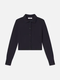 Shrunken Cashmere Cardi in Navy