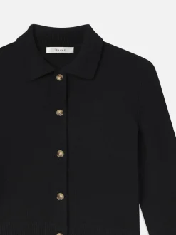 Shrunken Cashmere Cardi in Black