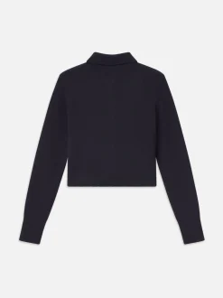 Shrunken Cashmere Cardi in Navy