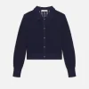 Shrunken Crochet Cardi in Navy