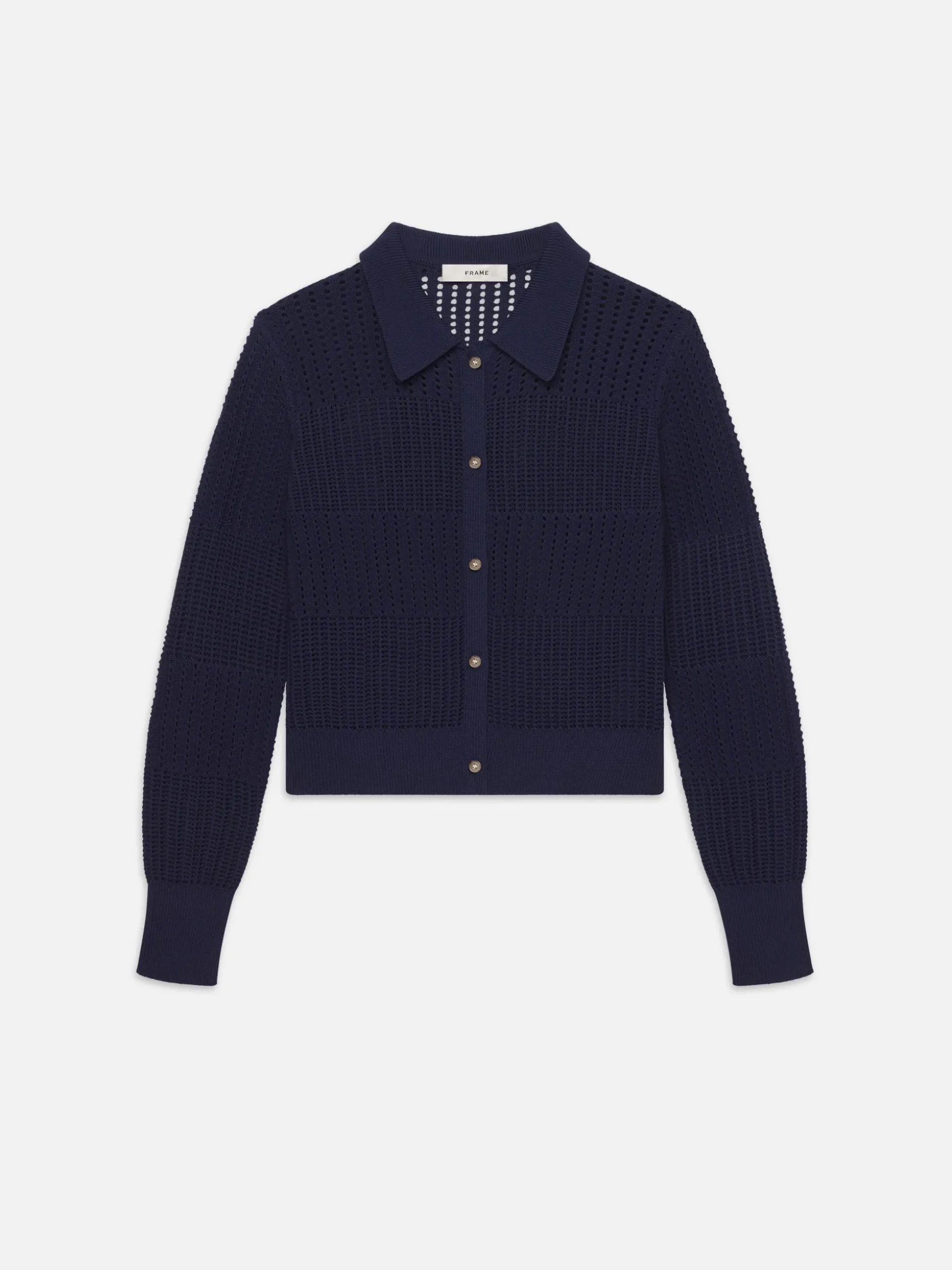 Shrunken Crochet Cardi in Navy