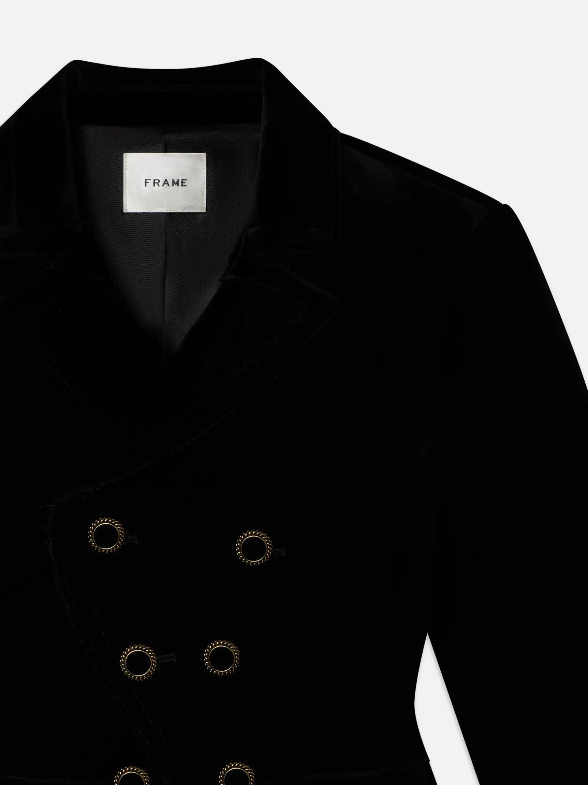 Shrunken Velvet Blazer in Black