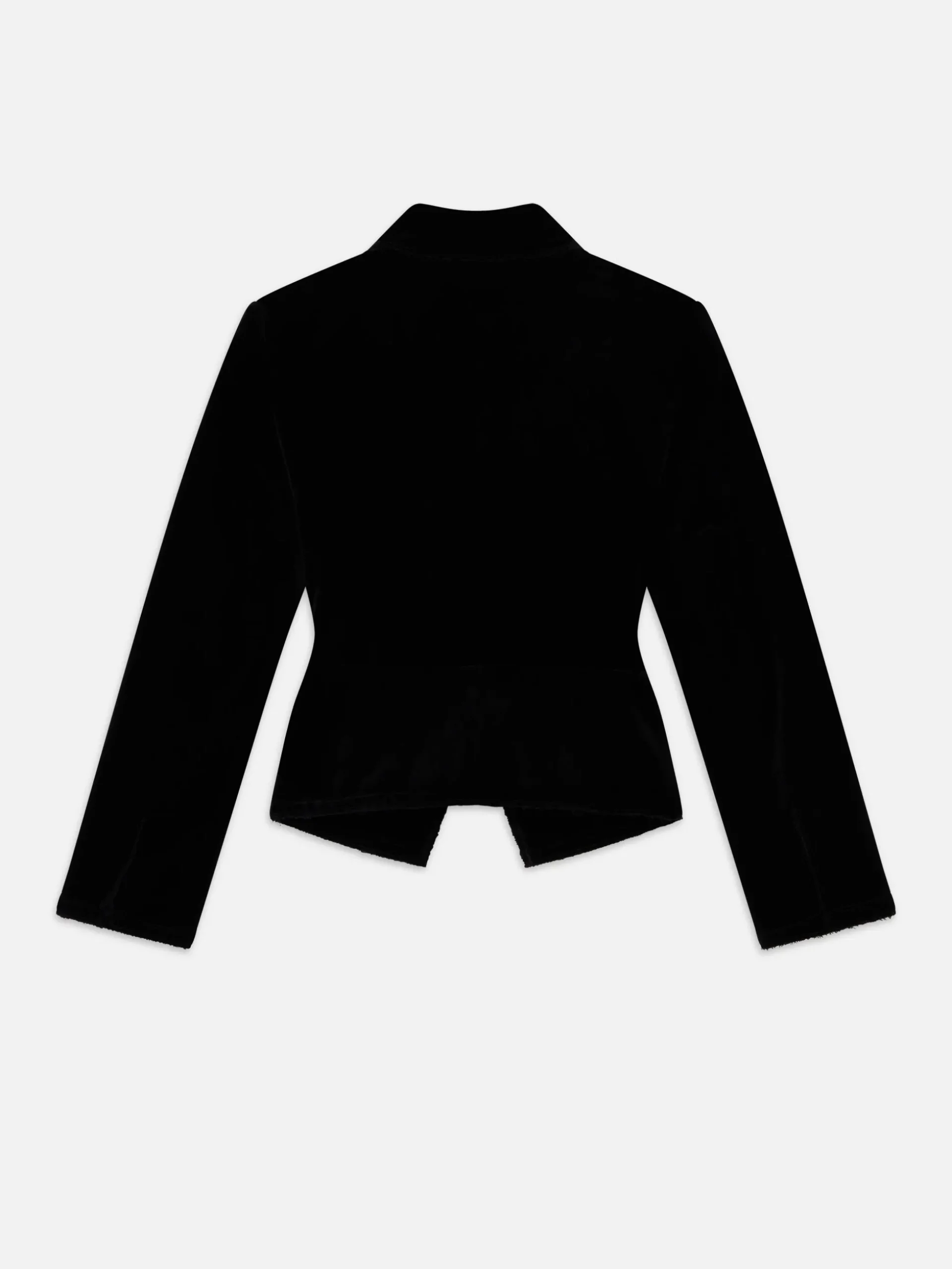 Shrunken Velvet Blazer in Black