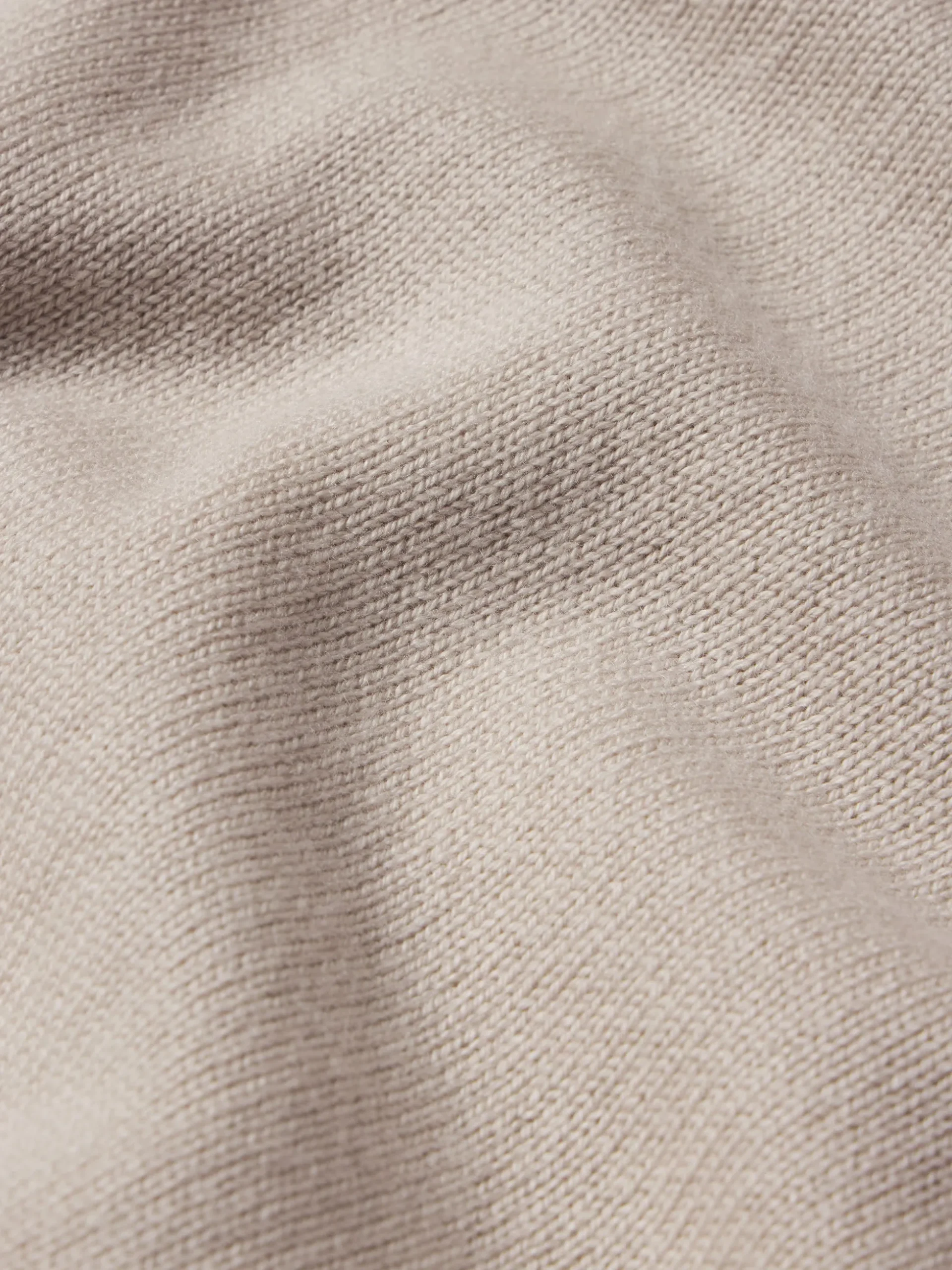 Silk Blend Polo Sweater in Grey Beige
