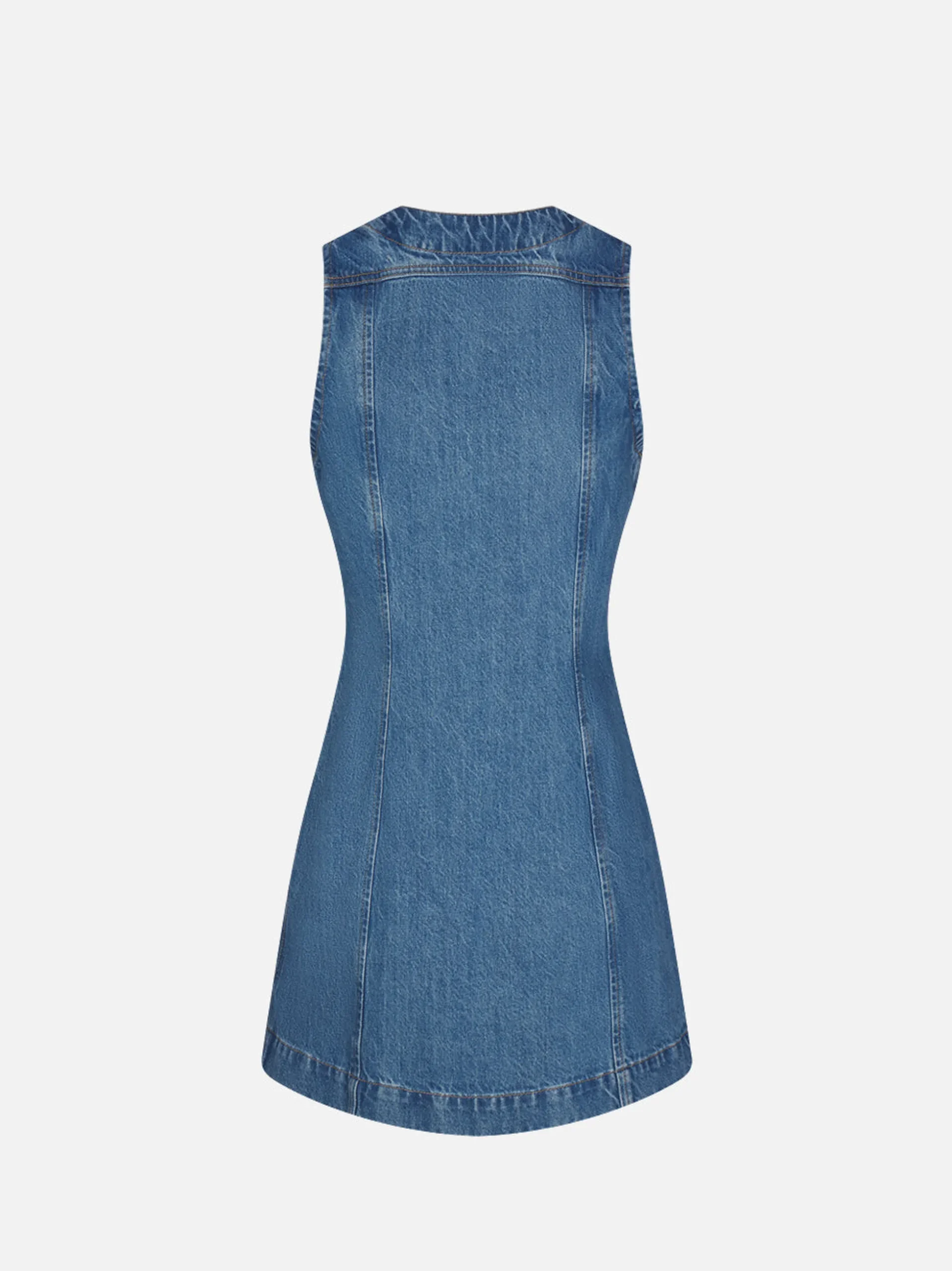 Sleeveless Trucker Pocket Dress in Delaware