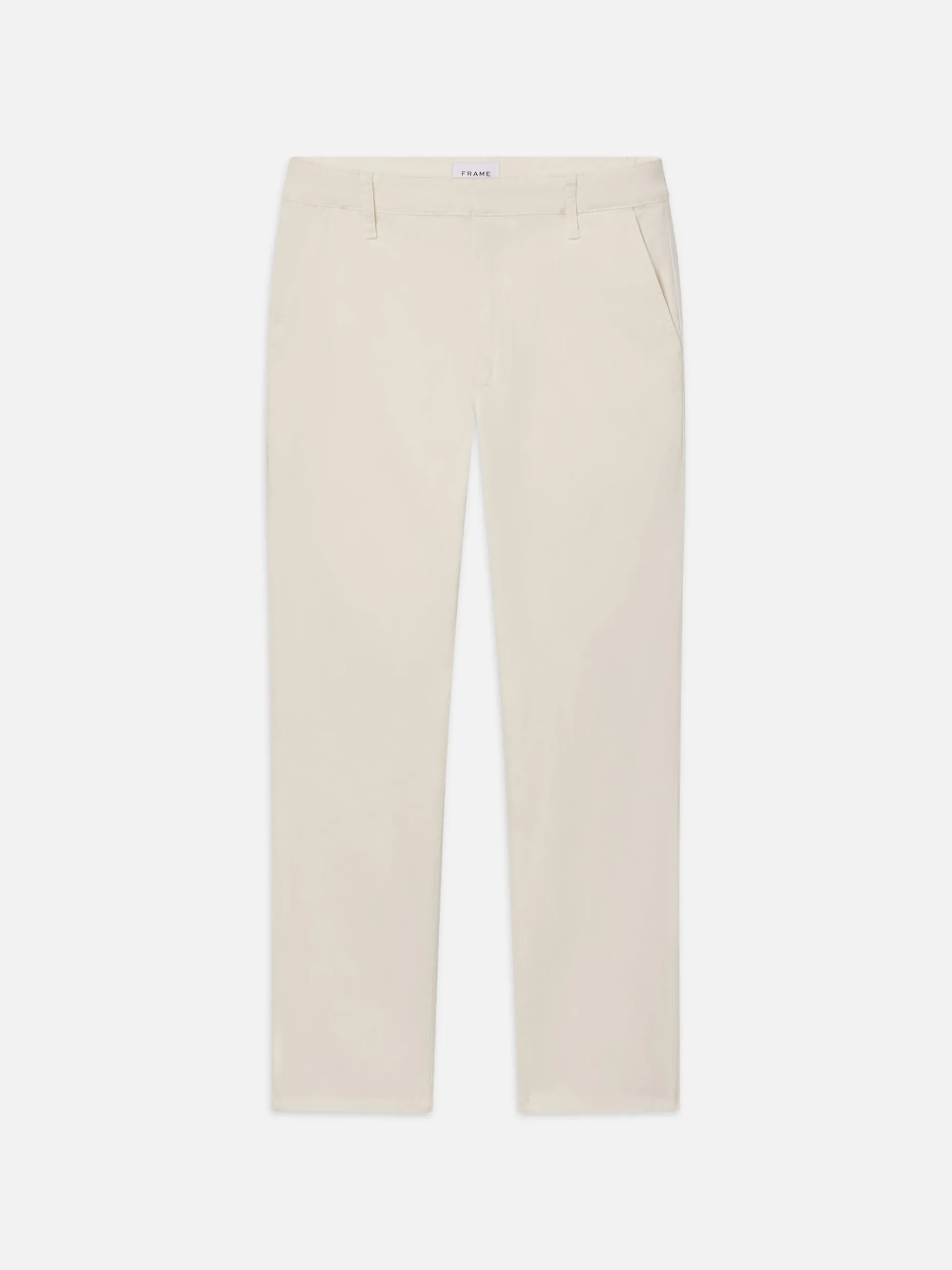 Slim Chino in White Canvas
