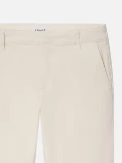 Slim Chino in White Canvas