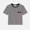 Striped Pocket Tee in Black Multi