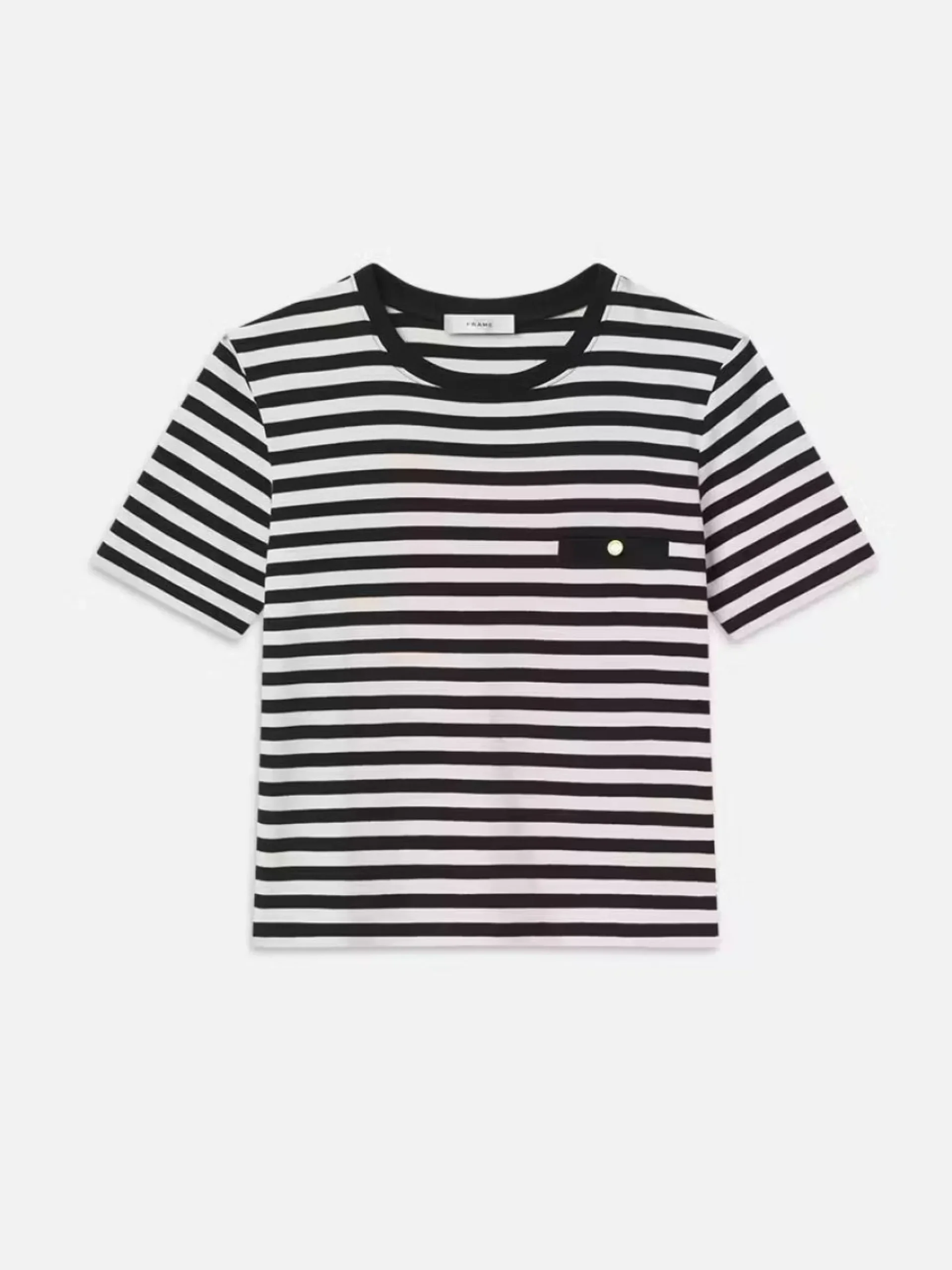 Striped Pocket Tee in Black Multi