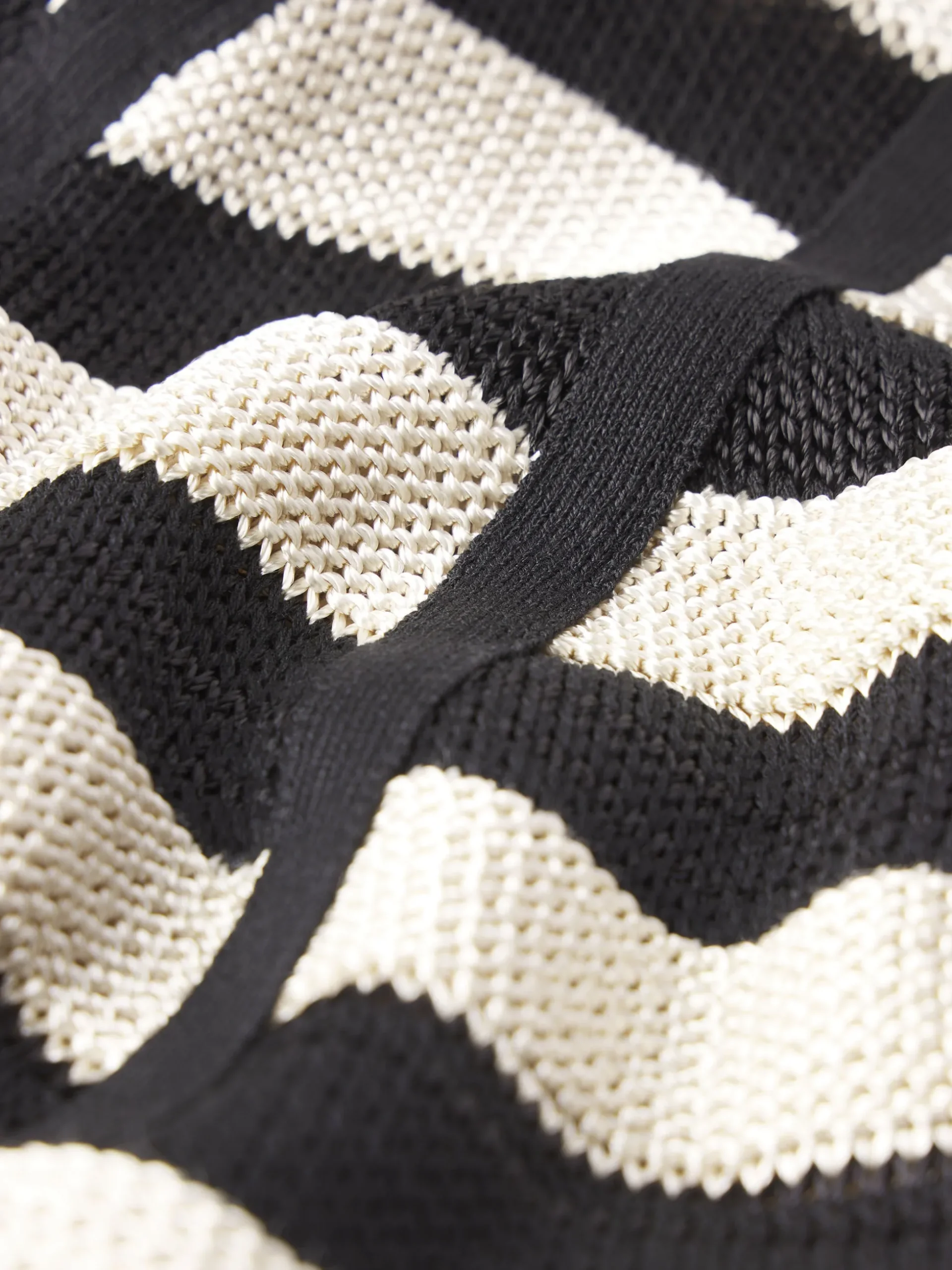 Striped Raglan Sweater in Black Multi