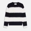 Striped Sweater in Dark Navy Stripe