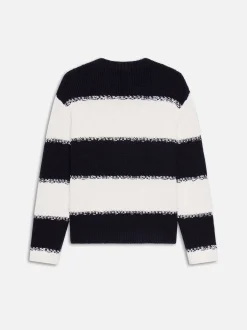 Striped Sweater in Dark Navy Stripe
