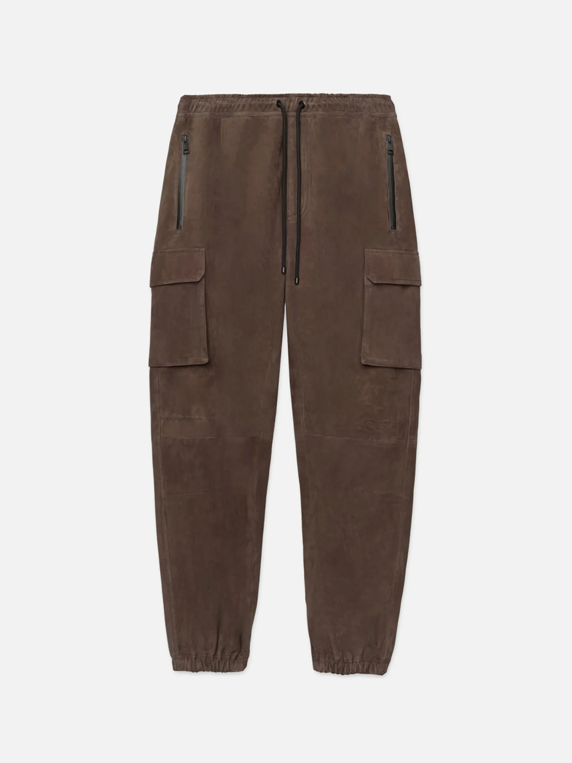 Suede Cargo Jogger in Dark Wood