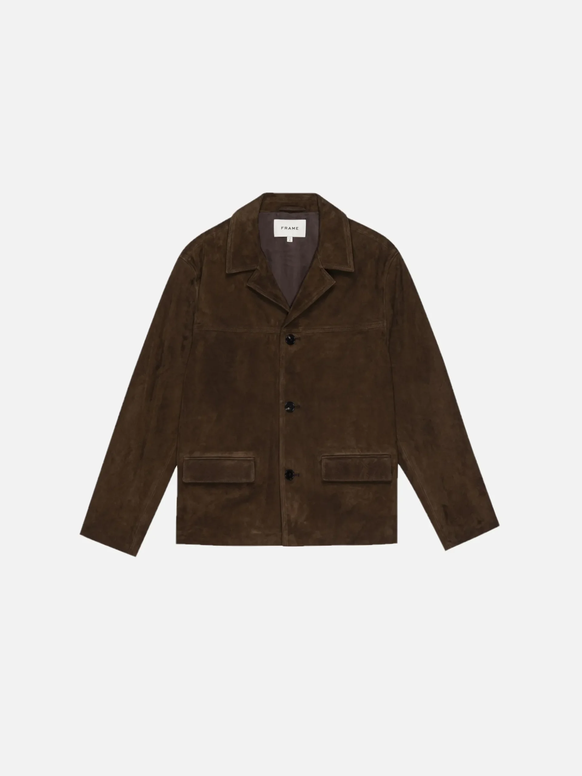 Suede Jacket in Dark Camel