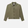 Suede Jacket in Light Olive