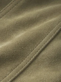 Suede Jacket in Light Olive