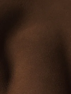 Suede Shearling Bomber in Dark Camel