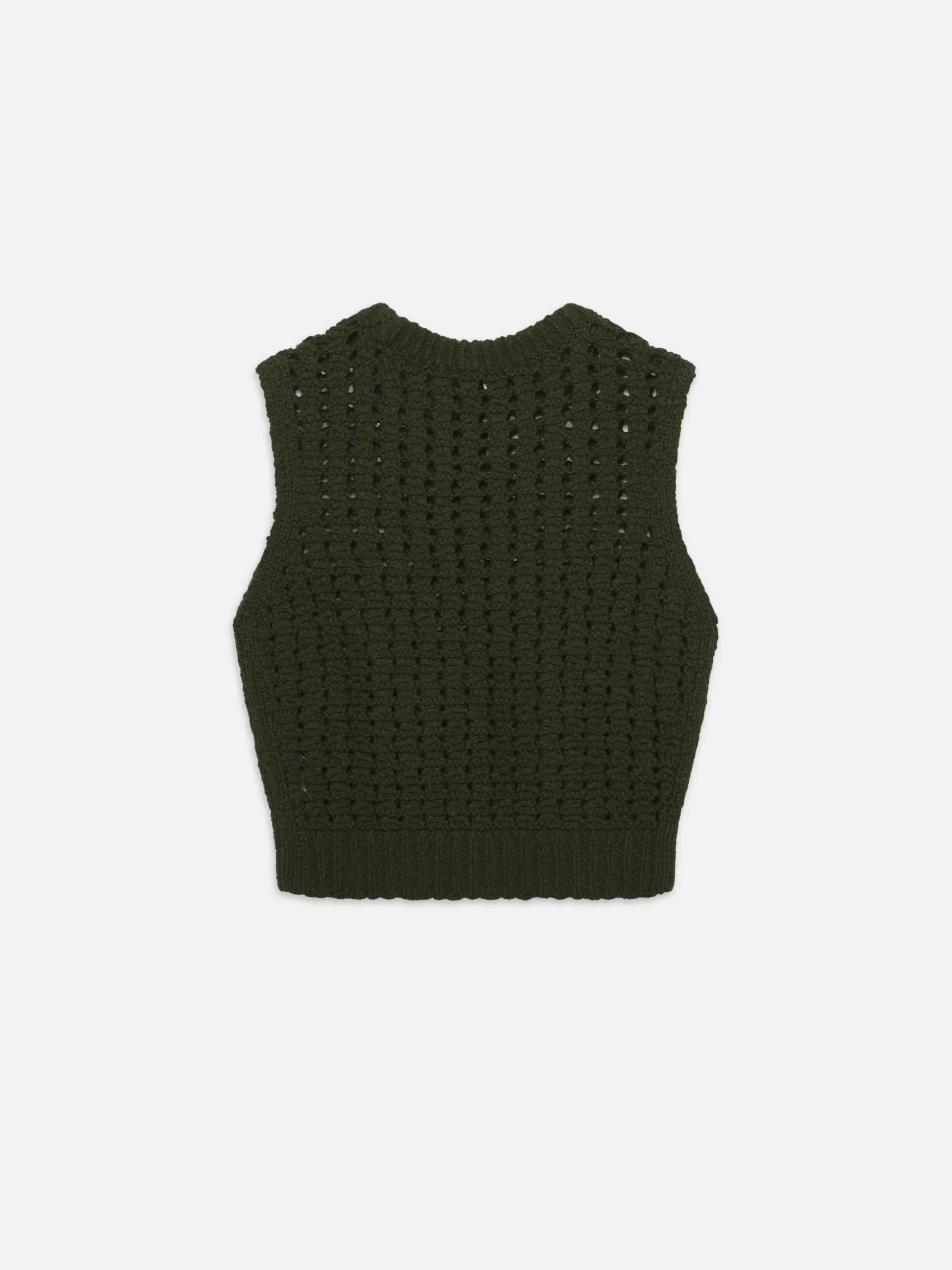 Tape Yarn Sweater Vest in Military